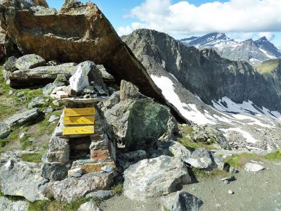der Pass Colle Salza (2.882 m) - hchster Punkt der gesamten Wanderung