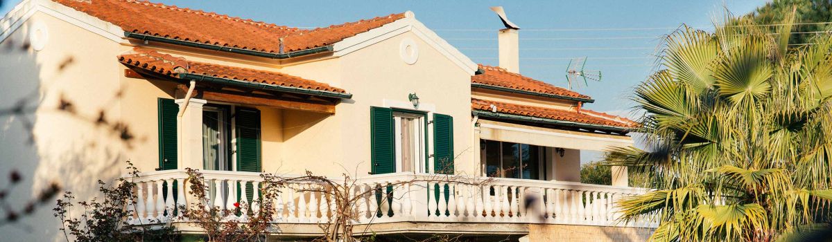 Ferienhaus Villa Lyra Korfu Blick auf Balkon