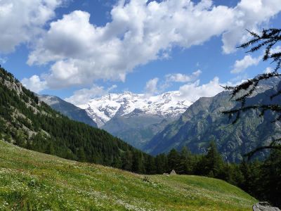 Hhenweg Walserweg im Aostatal in den italienischen Alpen